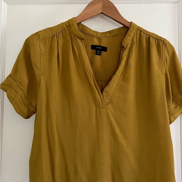 J Crew Drapey Band Collar Popover Blouse - Picture 4 of 4